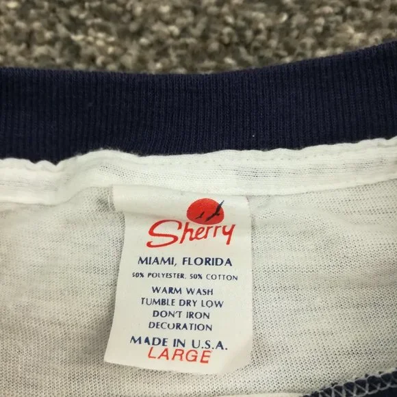 Vintage Mickey Mouse Florida T-Shirt Sailor Nautical Sailing Sherry Mens Large - Picture 4 of 11